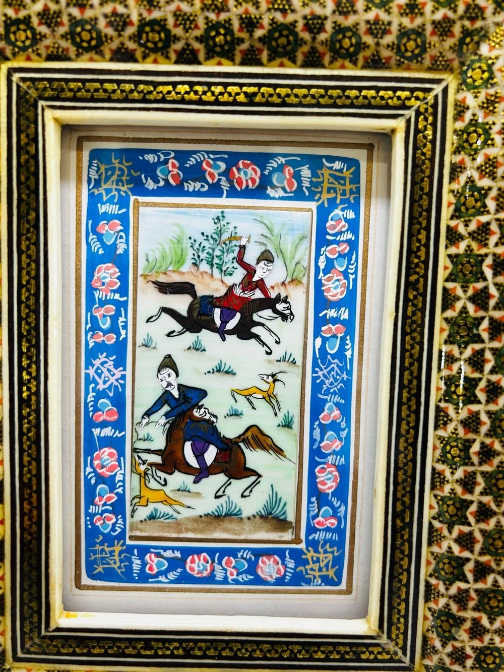 PERSIAN MINIATURE FRAMED PAINTING